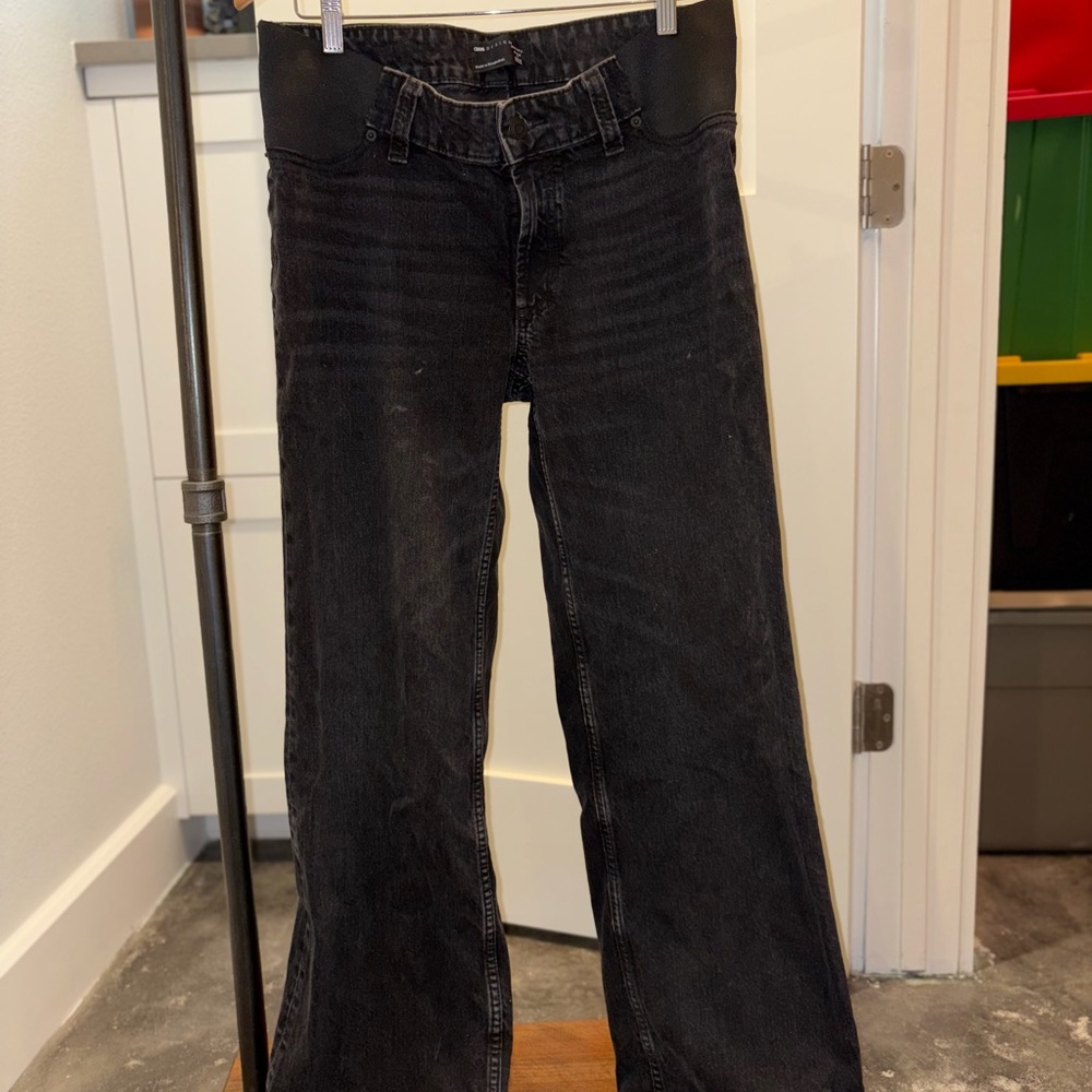 ASOS Black Maternity jeans wide leg